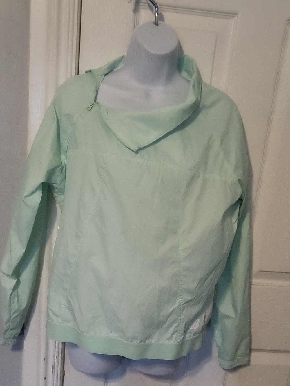 New Balance Mint Green Jacket with Asymetrical Neckline